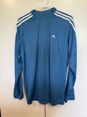 adidas climalite Long Sleeve Athletic Top with trademark White Stripes - soccer